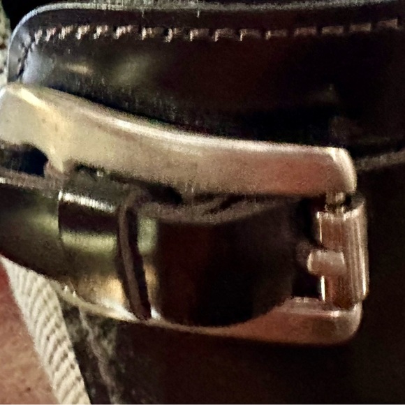 Vintage Prada Brown tweed shoes with square toe and heel 37 1/2 B. - Picture 5 of 13